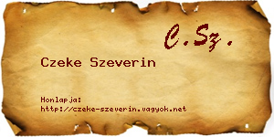 Czeke Szeverin névjegykártya